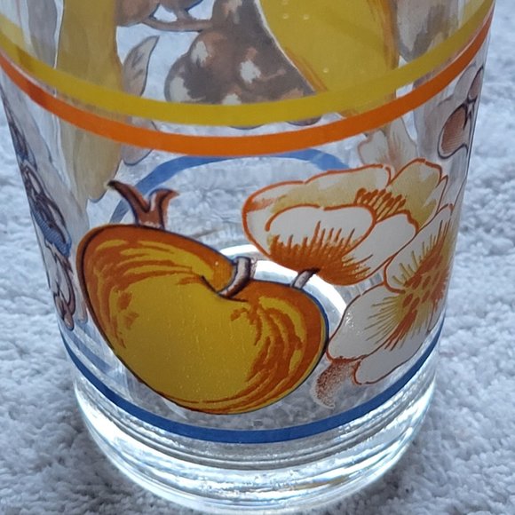 Vintage KIG Indonesia FRUIT THEMED 5" Tumblers set of 2 GUC SEE PICTURES - Picture 5 of 8